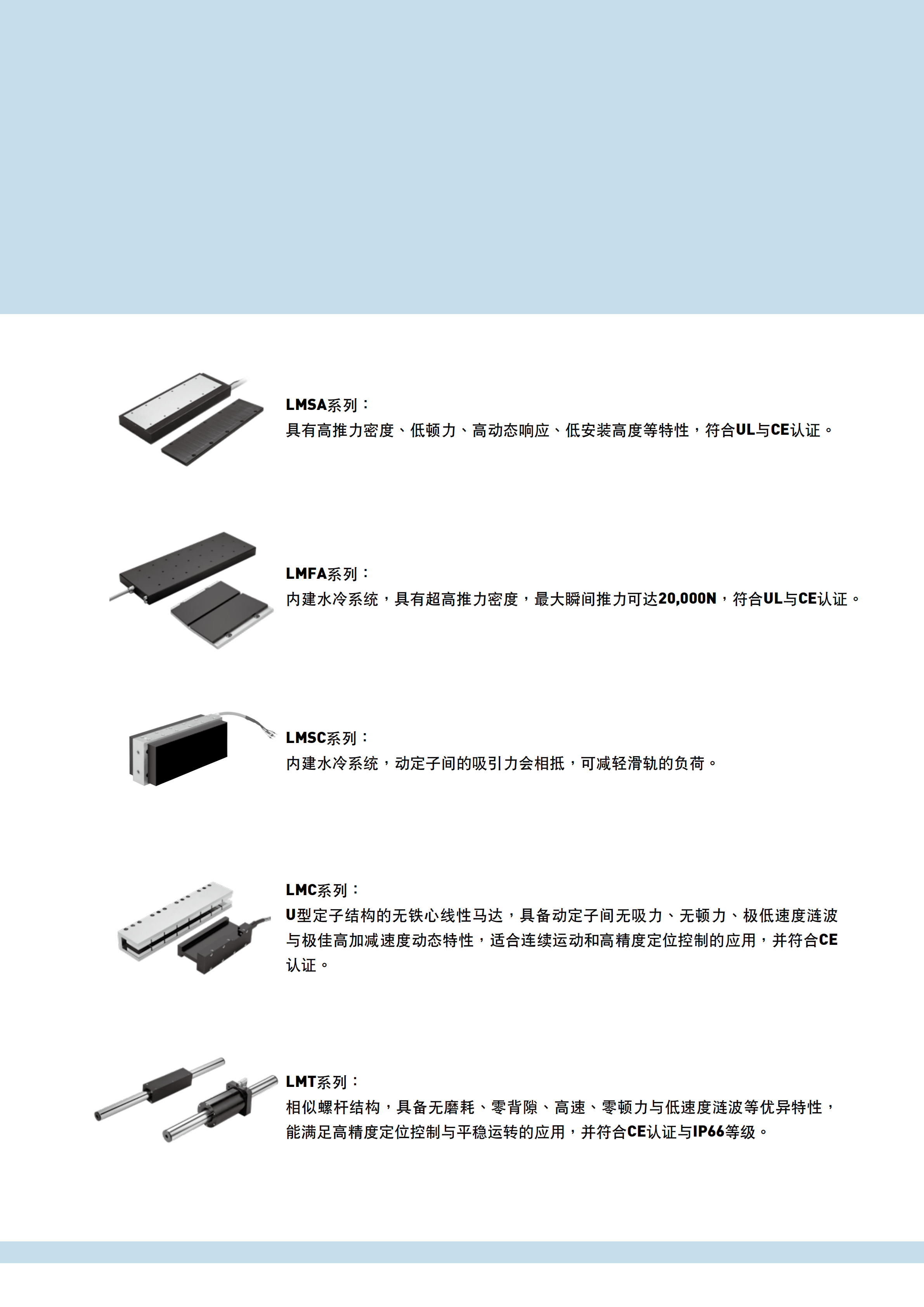 上銀鐵心式直線電機LMSA33